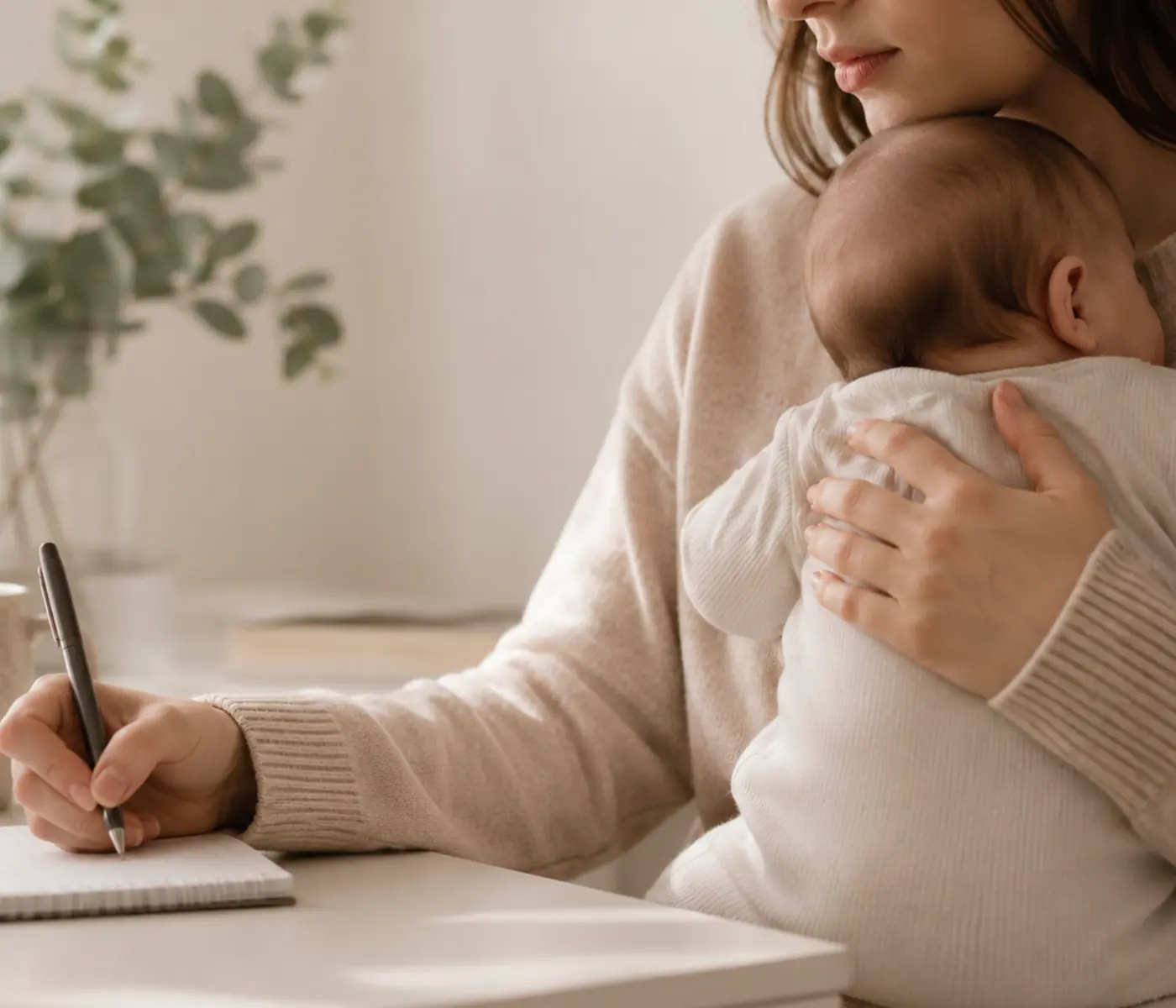 Mother holding her newborn while seeking advice about from Infant Birth Injury Lawyers NSW